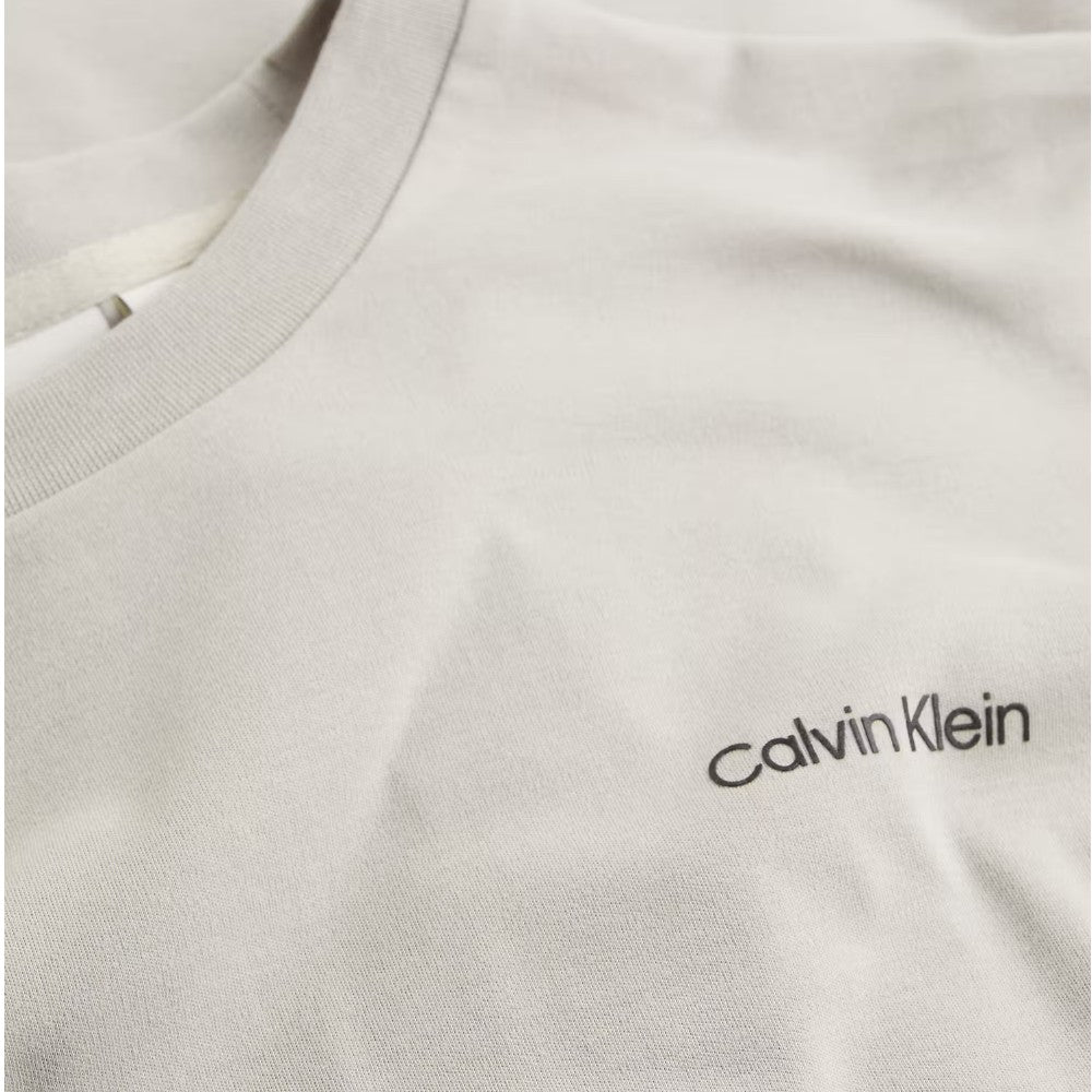 Calvin Klein t-shirt beige colomba micro logo K10K109894PBQ T-shirt Calvin Klein