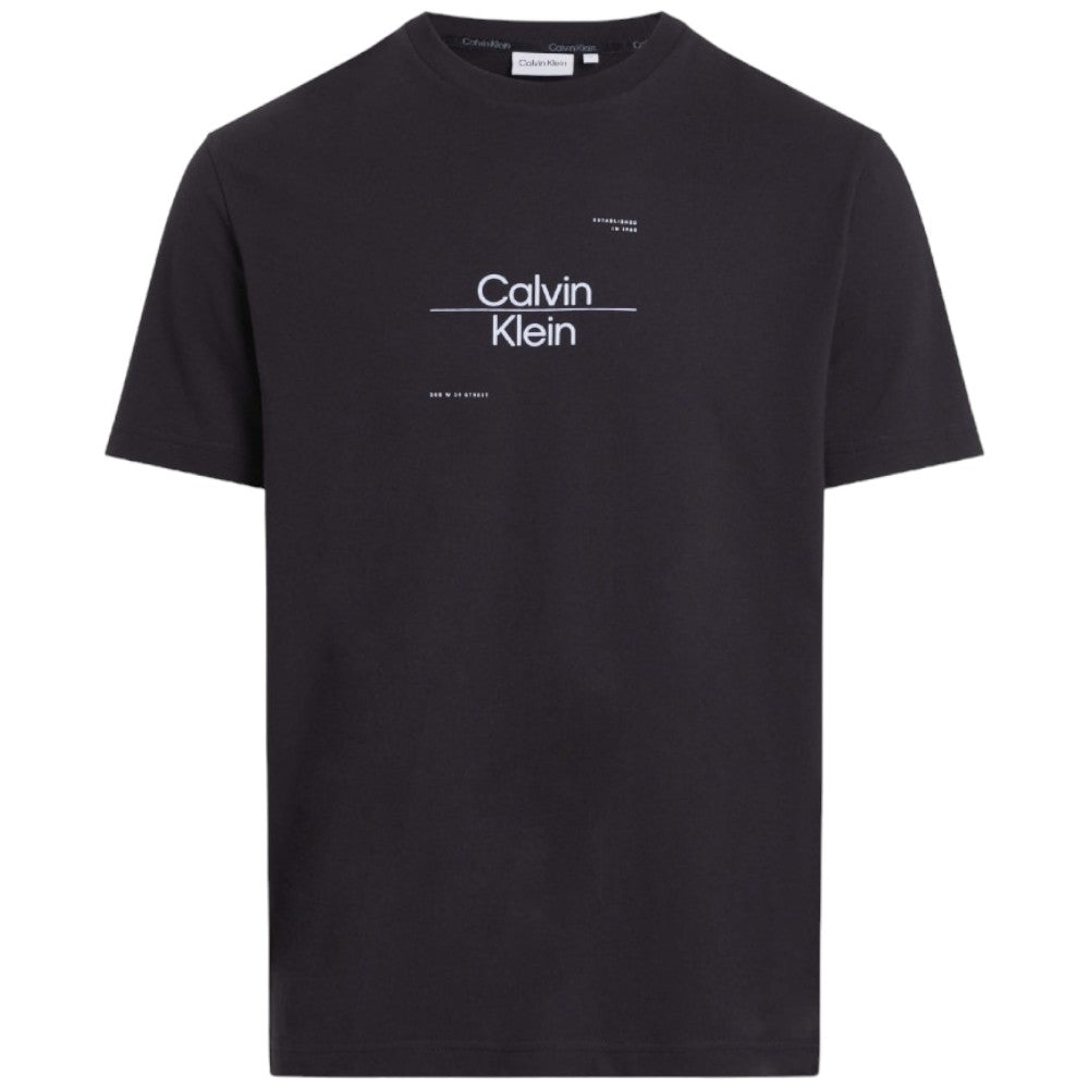Calvin Klein t-shirt nera optic line logo K10K112489 T-shirt Calvin Klein