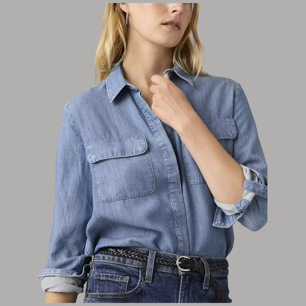 Camicia Levi's Elaine Utility a Righe in Lyocell Comoda e informale - Prodotti di Classe