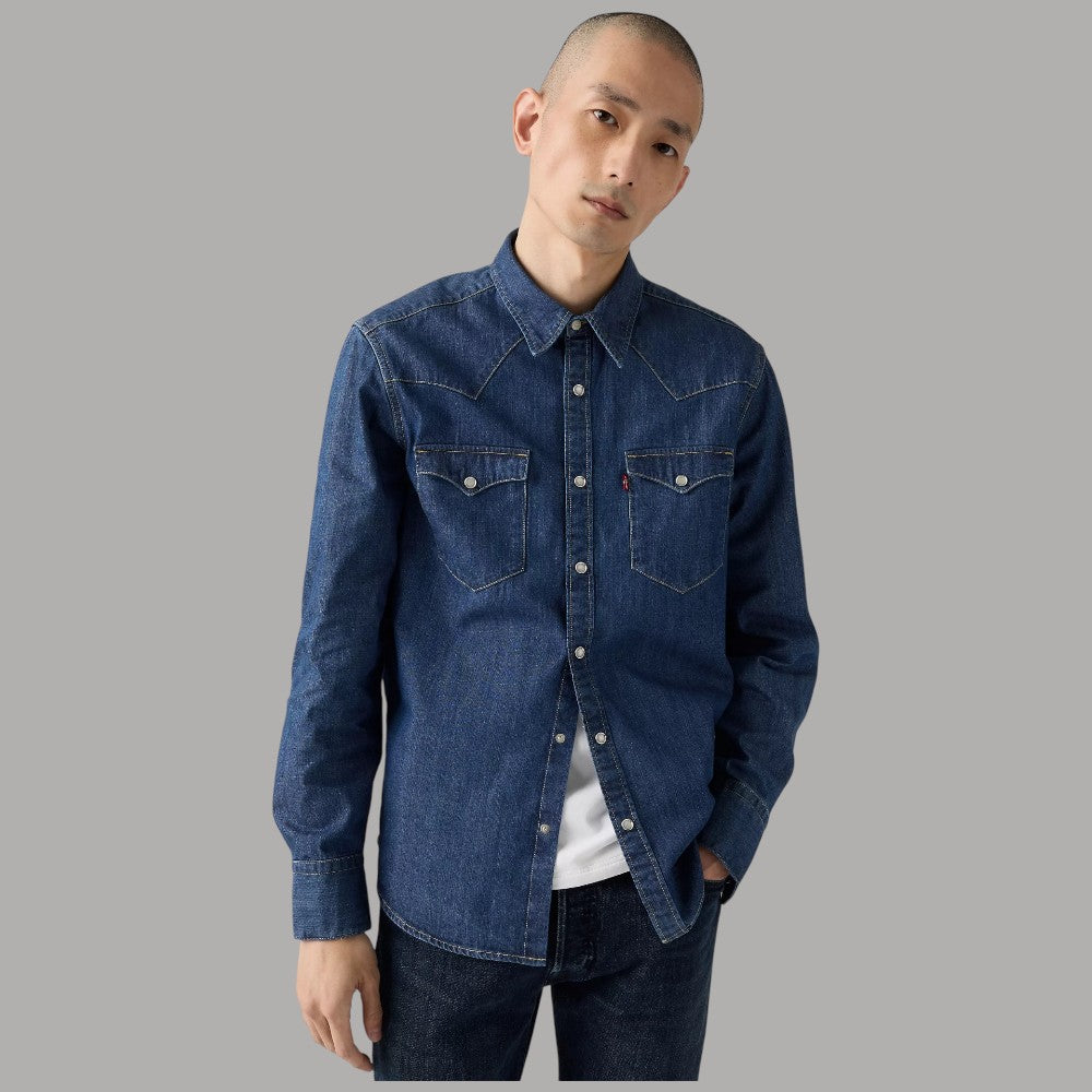 Camicia in Jeans Levi's Western Barstow Denim 100% Cotone - Prodotti di Classe