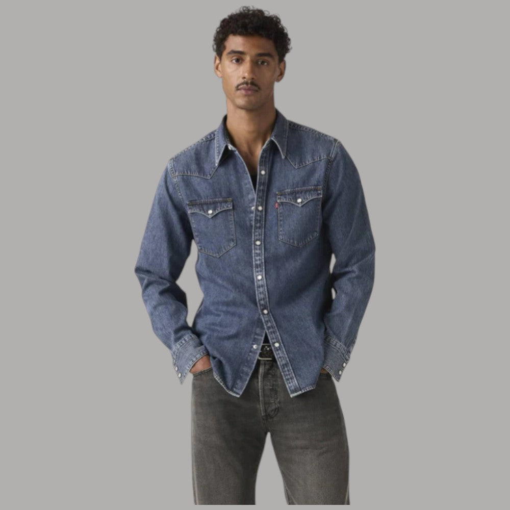 Camicia in Jeans Levi's Western Barstow Denim 100% Cotone - Prodotti di Classe