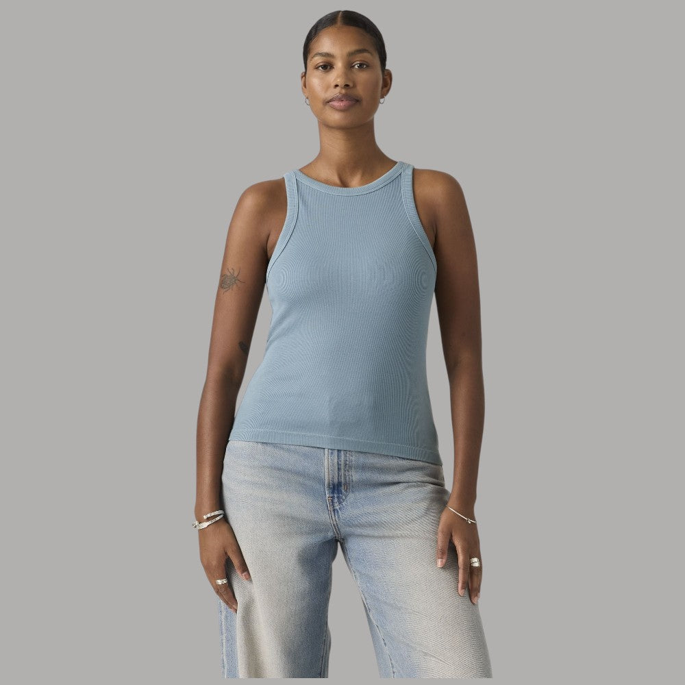 Canotta Levi's Slim Aderente Cotone a Coste Red Tab - Prodotti di Classe