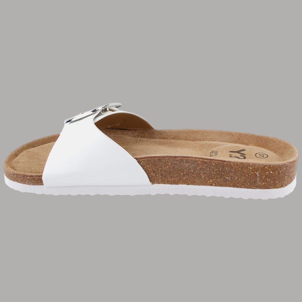 Ciabatta Donna Bianca YNot ELY con Fibbia Regolabile e Suola Leggera - Prodotti di Classe