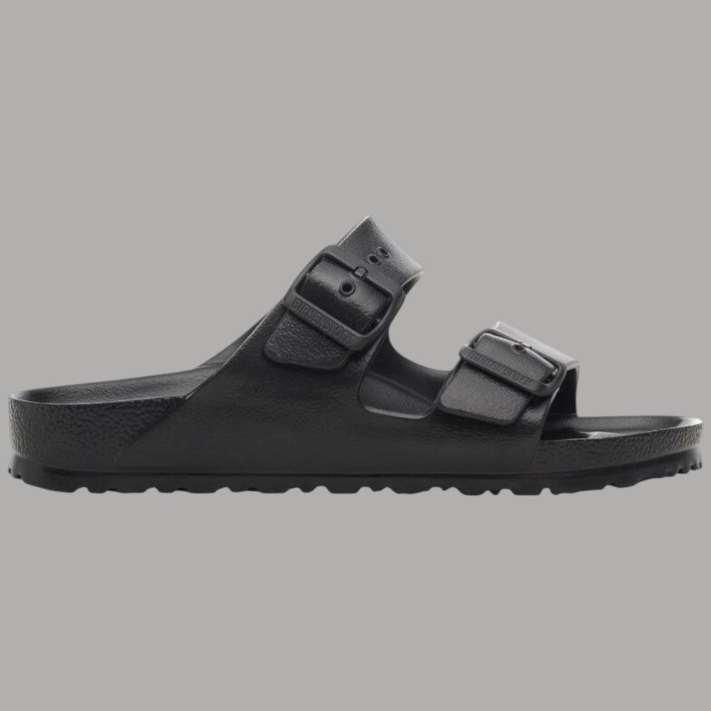 Ciabatte Birkenstock Arizona nere con doppio cinturino regolabile e suola dentellata