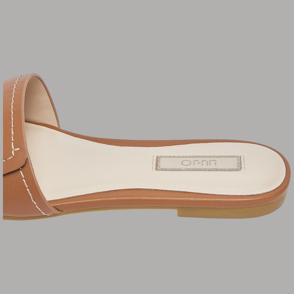 Ciabatte Flat Pelle Liu Jo con Logo Monogram SANDY 03 - Prodotti di Classe