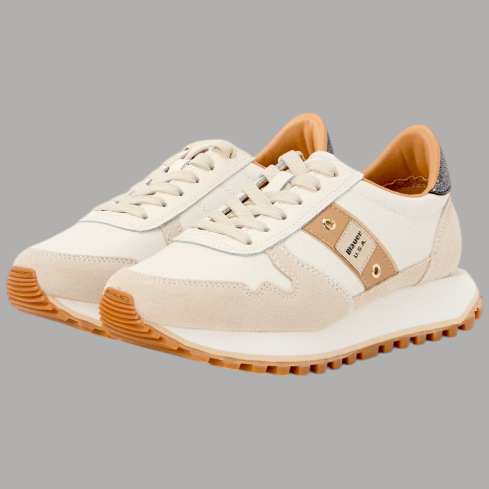 Eleganti BLAUER Sneakers Donna Glitterate in Pelle e Nylon - Prodotti di Classe