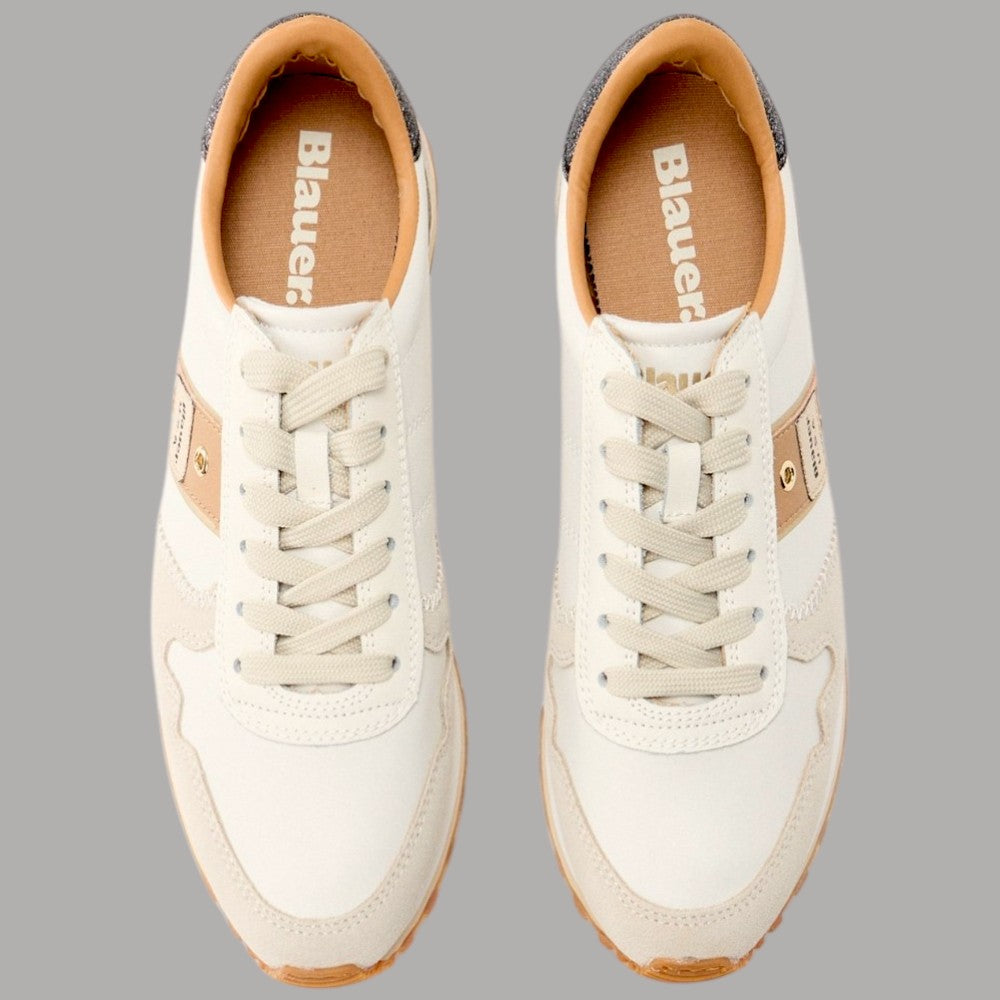 Eleganti BLAUER Sneakers Donna Glitterate in Pelle e Nylon - Prodotti di Classe
