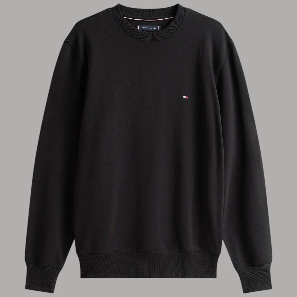 Felpa Girocollo Cotone Tommy Hilfiger con Bandierina Ricamata - Prodotti di Classe