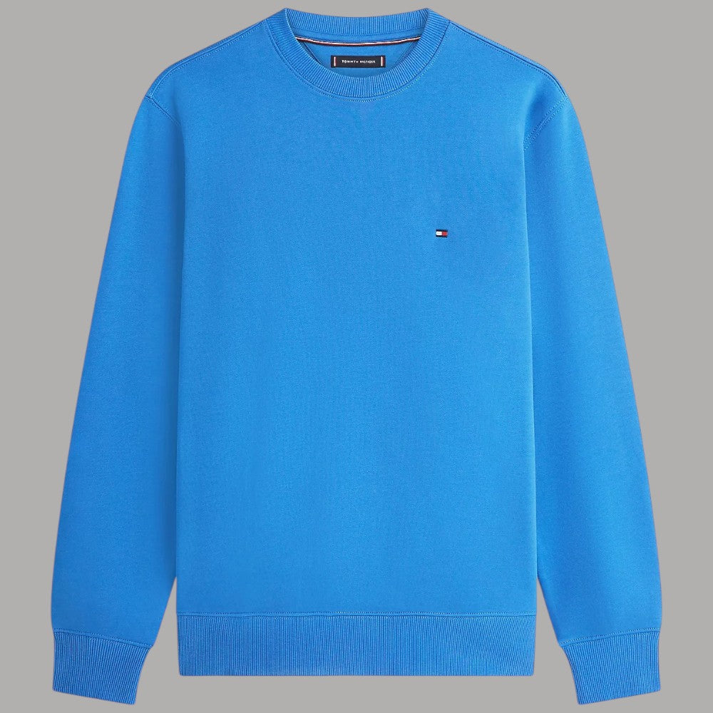Felpa Girocollo Cotone Tommy Hilfiger con Bandierina Ricamata - Prodotti di Classe