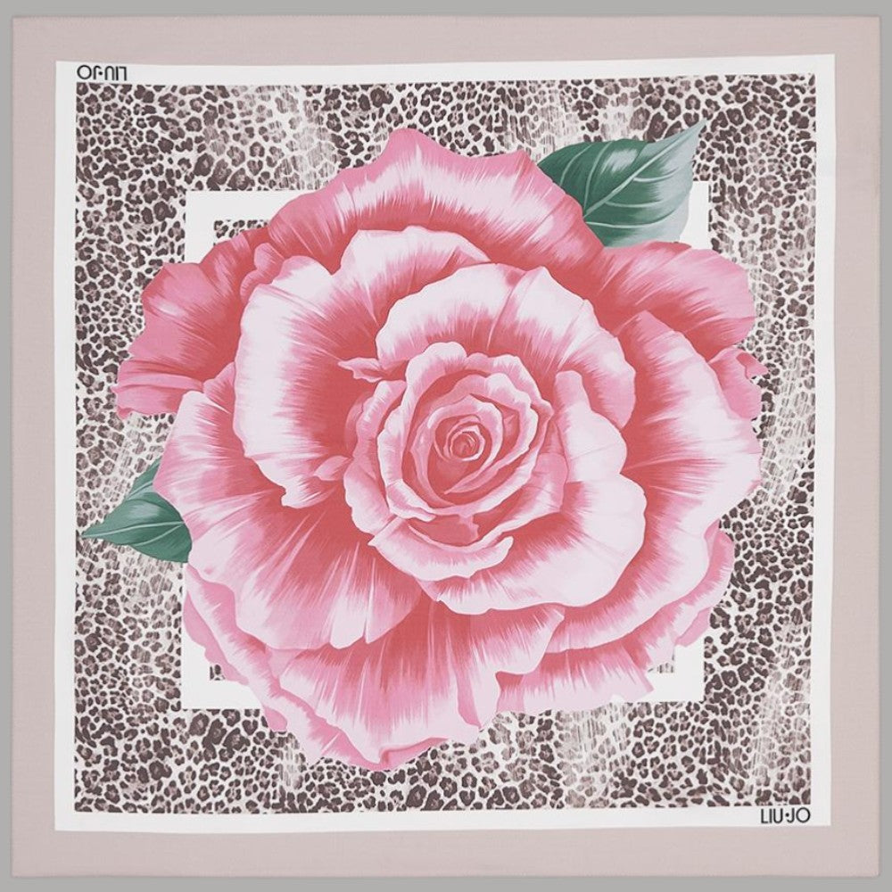 Foulard Liu Jo Donna 70x70 Stampa Fiore con Box Elegante - Prodotti di Classe