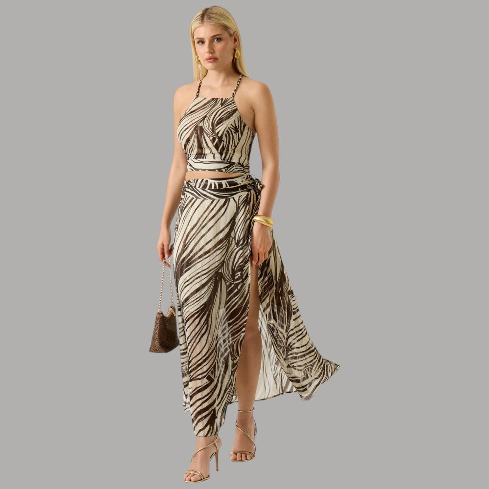 Gonna Guess Lunga a Portafoglio Floreale con Fiocco Elegante. - Prodotti di Classe