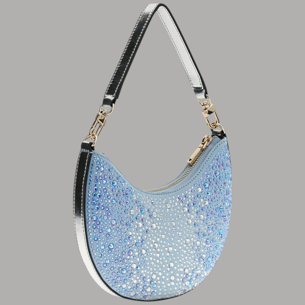 Guess Borsa Hobo con Strass Tasmin Eleganza Dorata - Prodotti di Classe