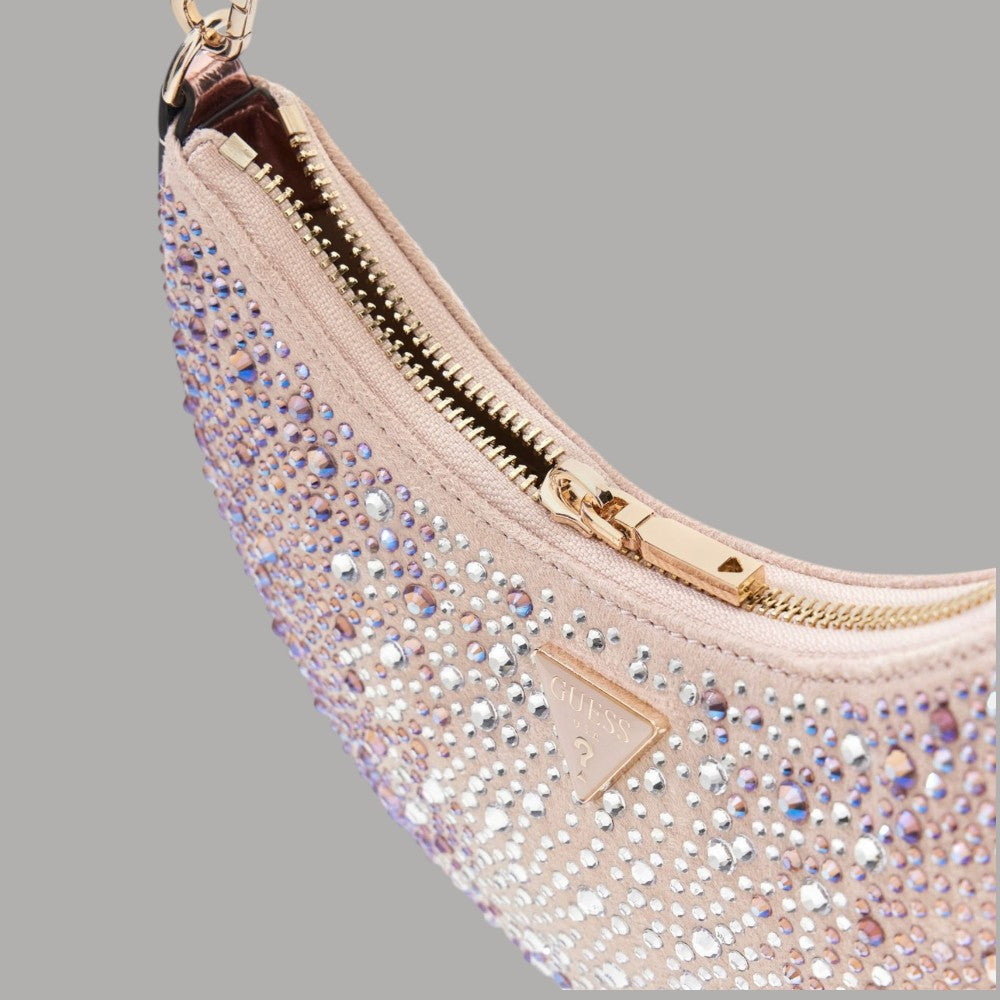 Guess Borsa Hobo con Strass Tasmin Eleganza Dorata - Prodotti di Classe