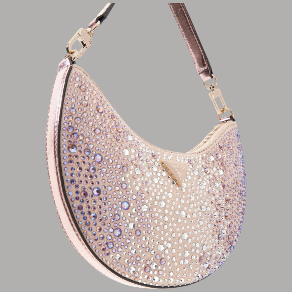 Guess Borsa Hobo con Strass Tasmin Eleganza Dorata - Prodotti di Classe