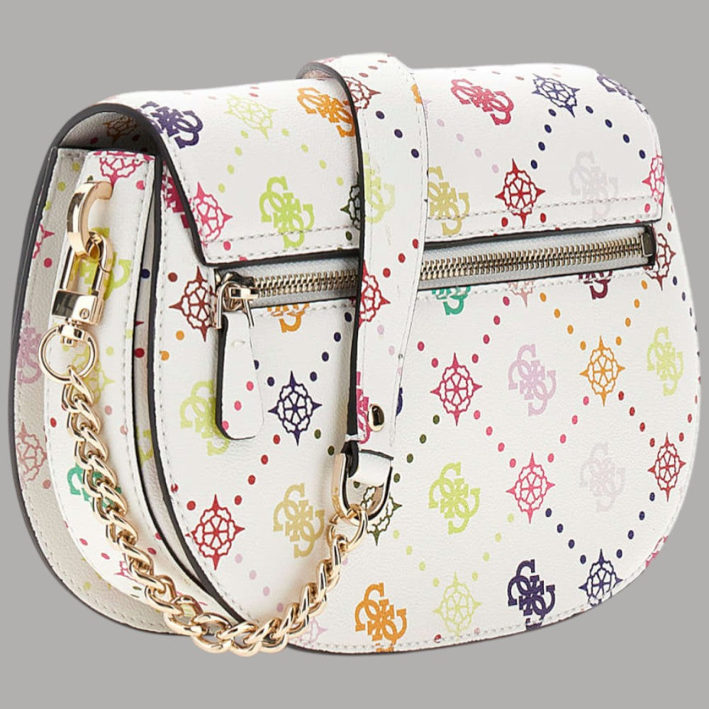 Guess Borsa Tracolla Flap Emelie Multicolor con Logo - Prodotti di Classe