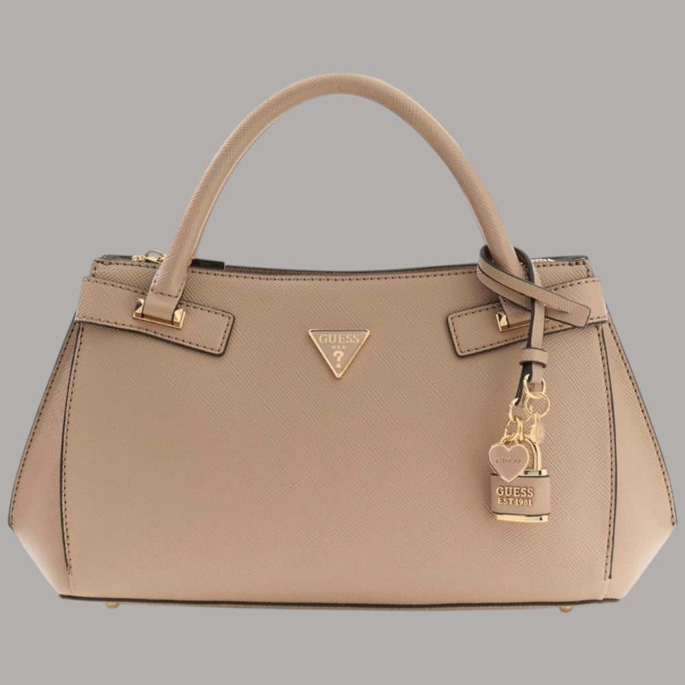 Guess Borsa a Mano Serenova in Saffiano con Charm Rimovibili - Prodotti di Classe