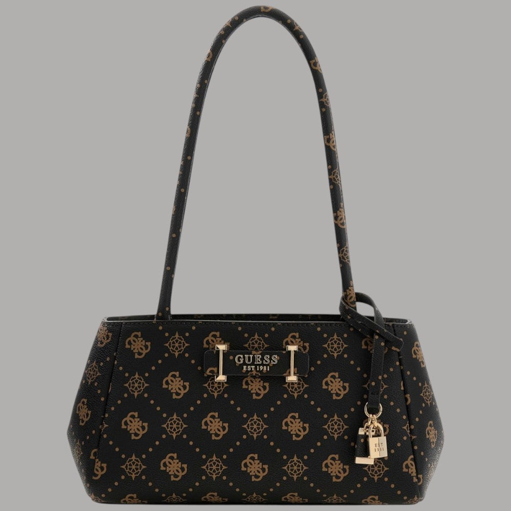 Guess Borsa a Spalla Carrie Monogram Logo con Zip Elegante - Prodotti di Classe