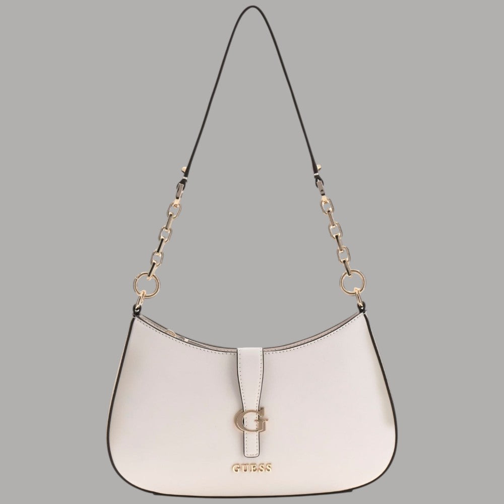 Guess Borsa a Spalla Carrie in Similpelle con Logo e Zip dorata - Prodotti di Classe