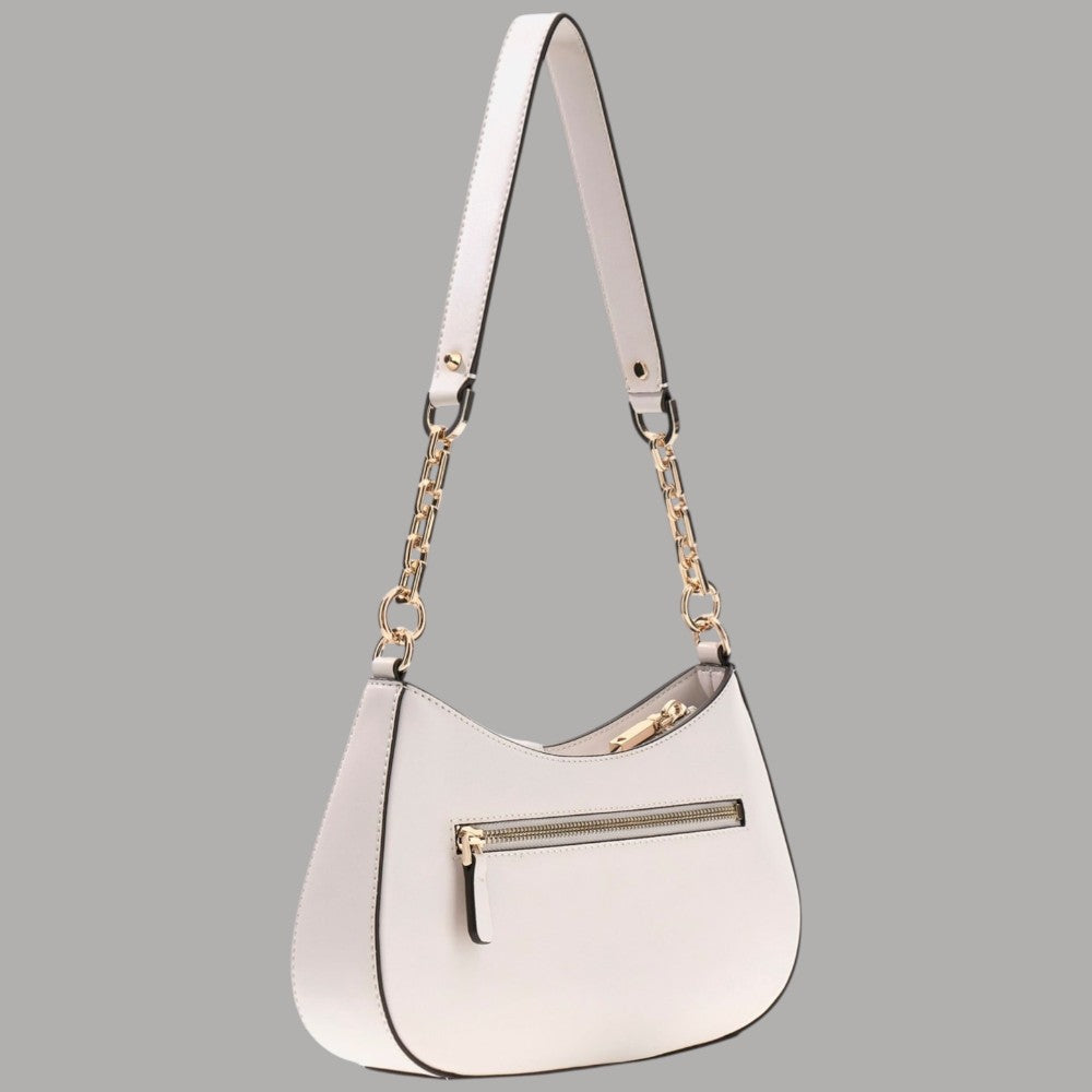 Guess Borsa a Spalla Carrie in Similpelle con Logo e Zip dorata - Prodotti di Classe