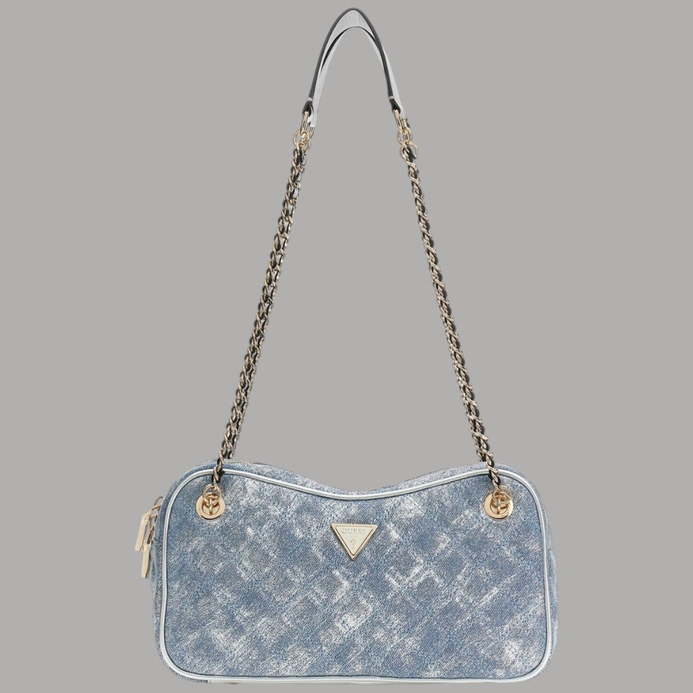 Guess Borsa a Tracolla Giully Denim Glitterato Elegante - Prodotti di Classe