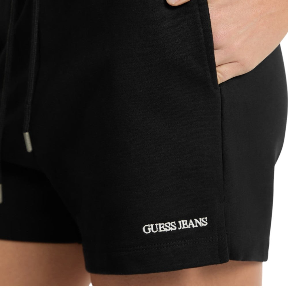 Guess Jeans pantaloncini in tuta neri W5GD0O K68I4 JBLK Bermuda Guess Jeans
