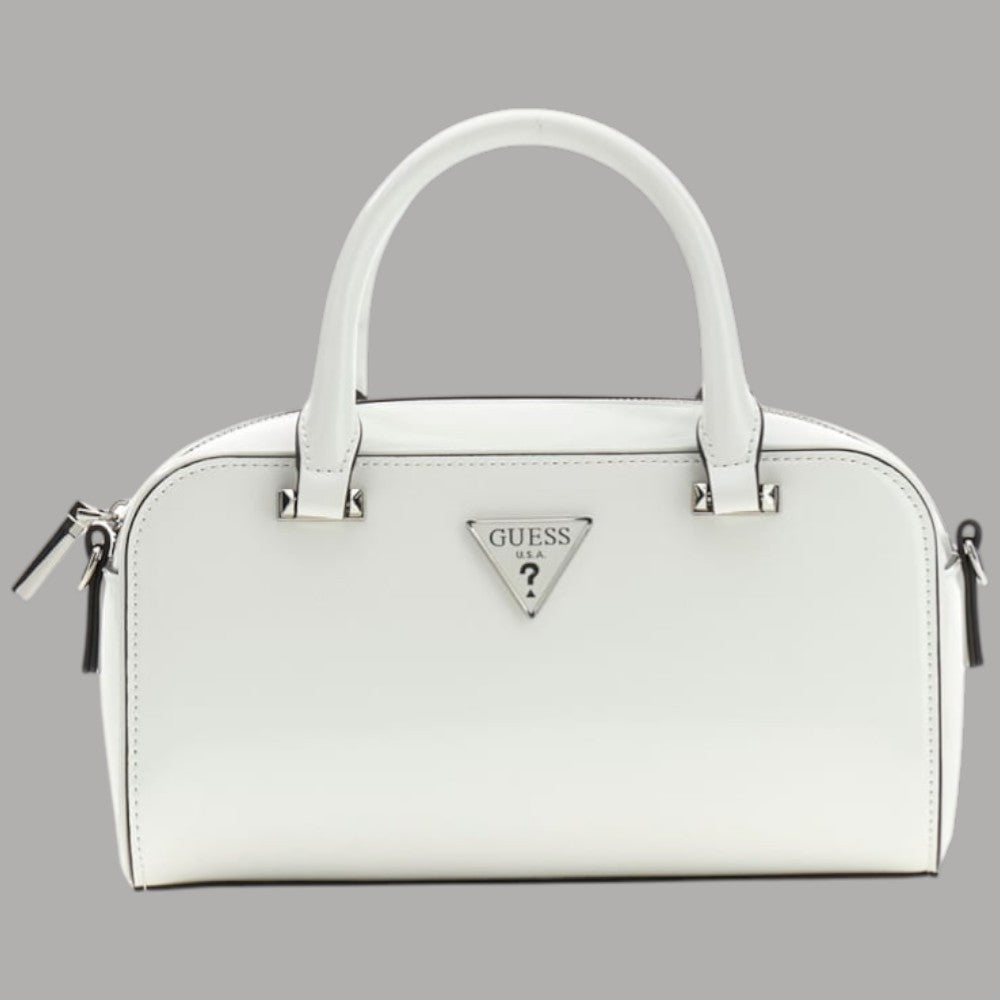 Guess Mini Borsa Lucida Arnela con Tracolla e Dettagli Argento - Prodotti di Classe