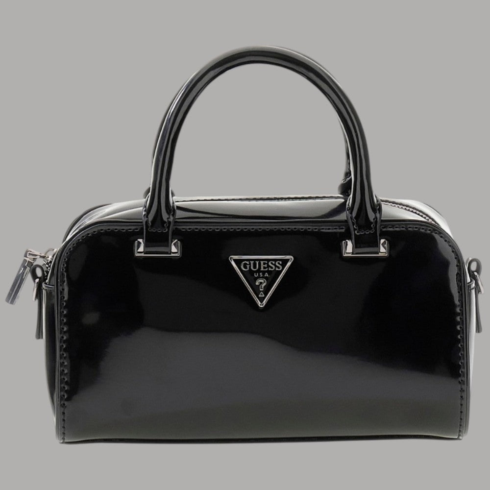 Guess Mini Borsa Lucida Arnela con Tracolla e Dettagli Argento - Prodotti di Classe