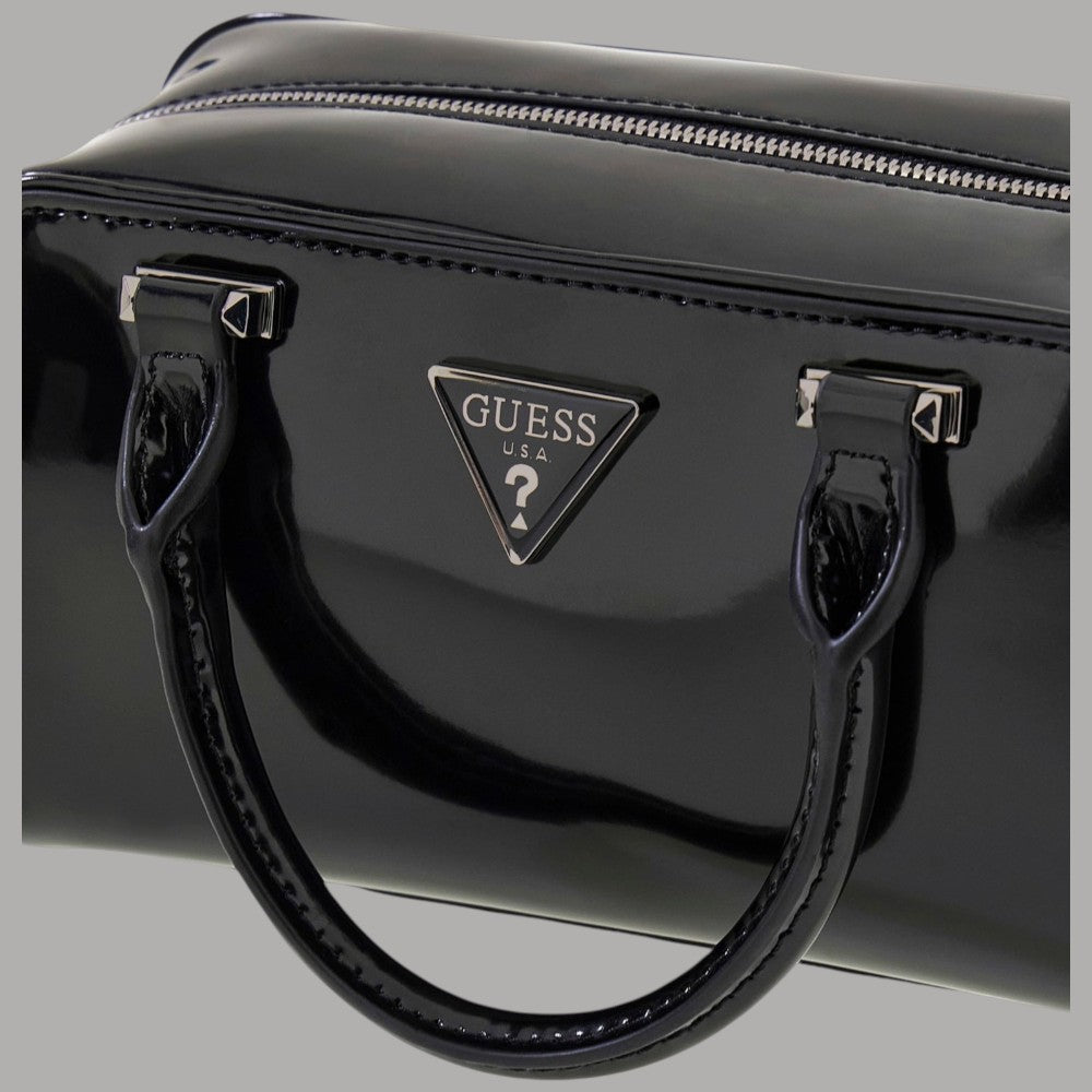 Guess Mini Borsa Lucida Arnela con Tracolla e Dettagli Argento - Prodotti di Classe