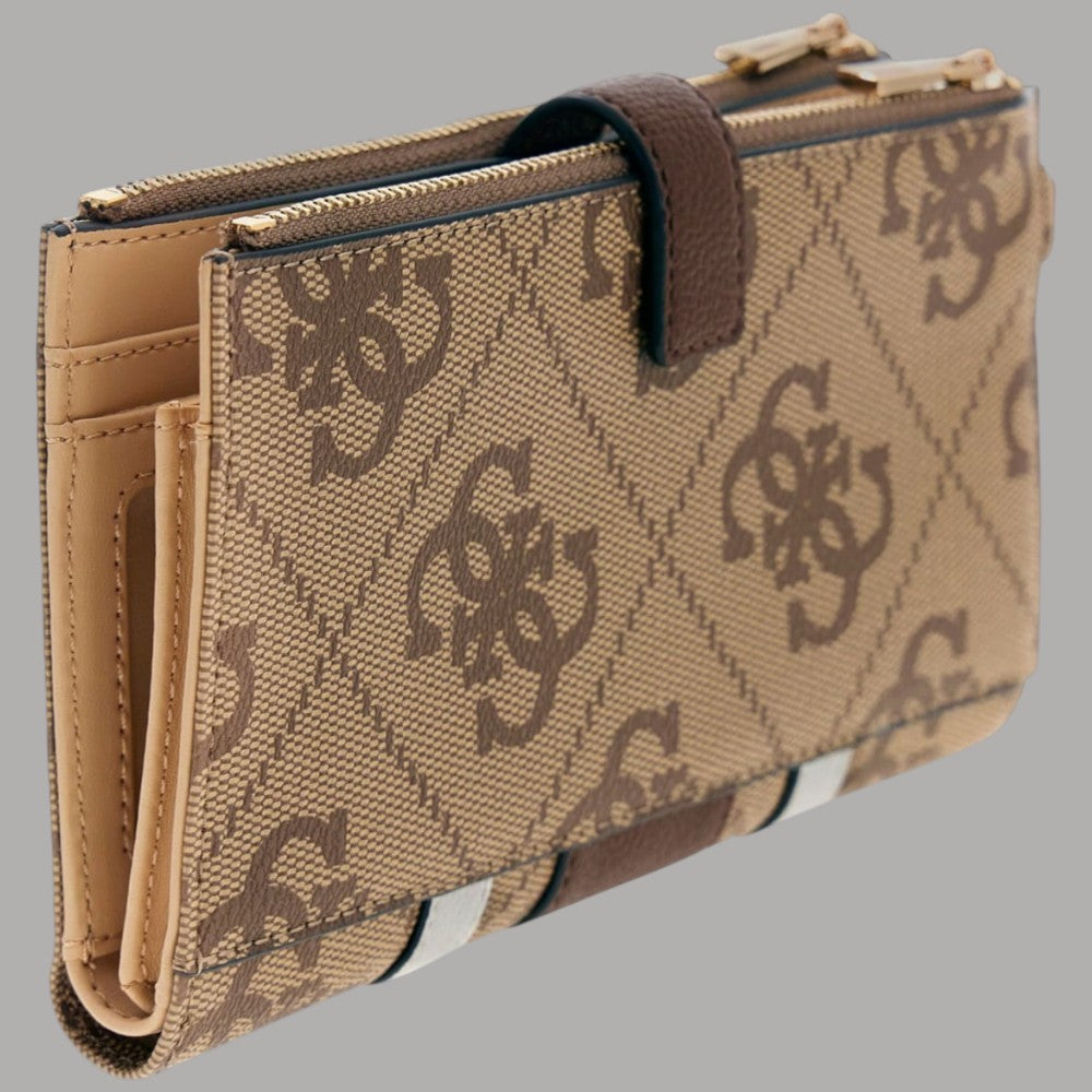 Guess Portafoglio Donna Laurel con Logo 4G e Zip Dorata - Prodotti di Classe