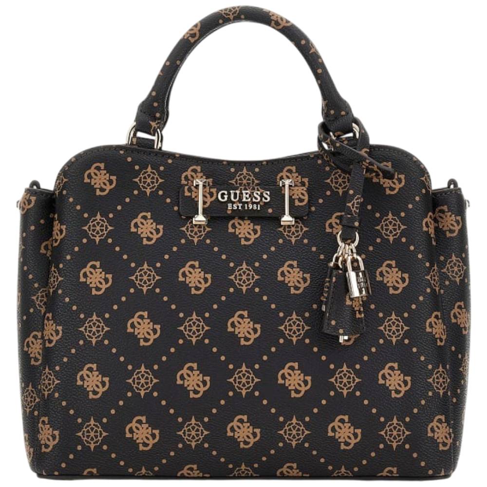 Guess borsa a mano marrone Silia 4G logo peony HWGP9890060ESL Borse Guess