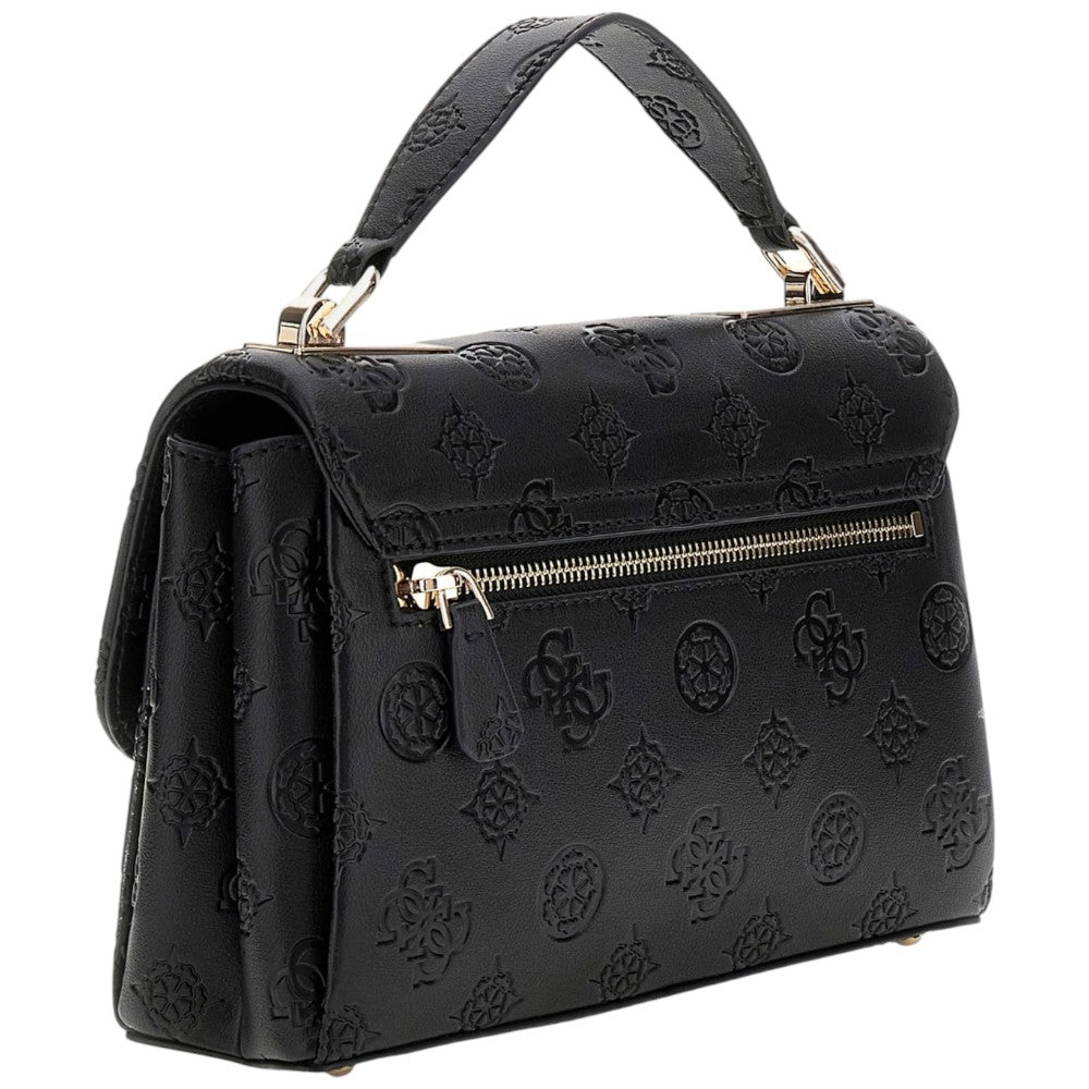 Guess borsa a mano nera 4G Logo peony TISHA HWPD7764200BLO Borse Guess