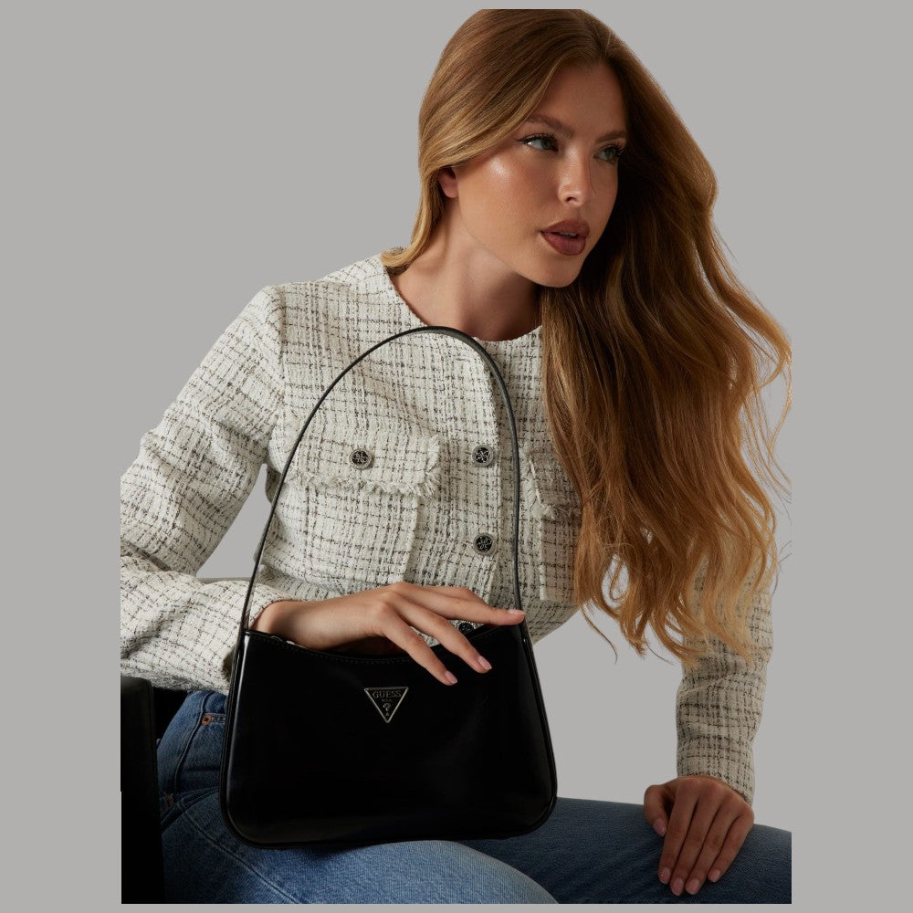 Guess borsa a spalla Arnela, finitura lucida, simil pelle elegante - Prodotti di Classe