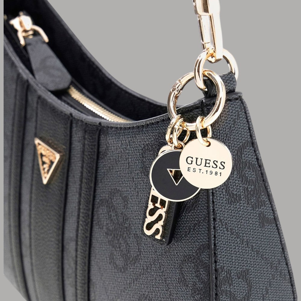 Guess borsa a spalla Noelle con logo e charm dorati - Prodotti di Classe