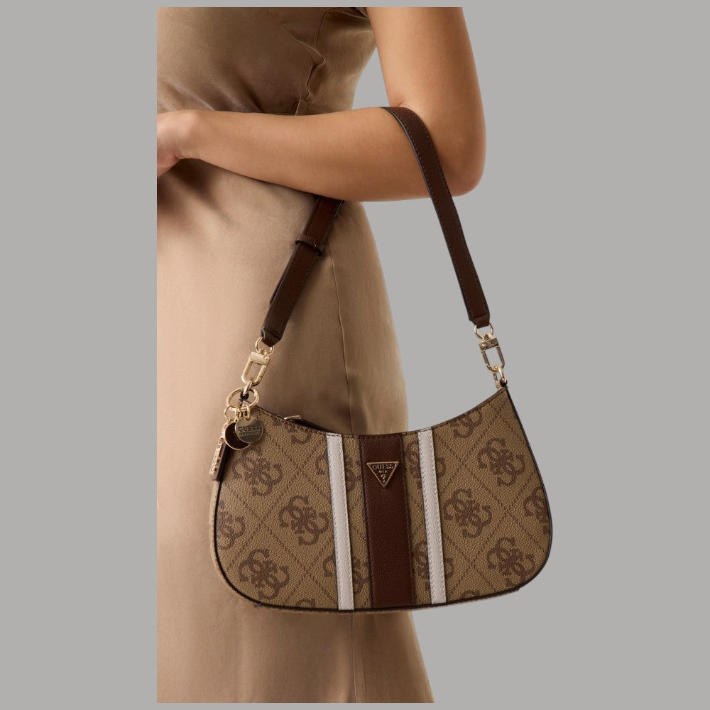 Guess borsa a spalla Noelle con logo e charm dorati - Prodotti di Classe