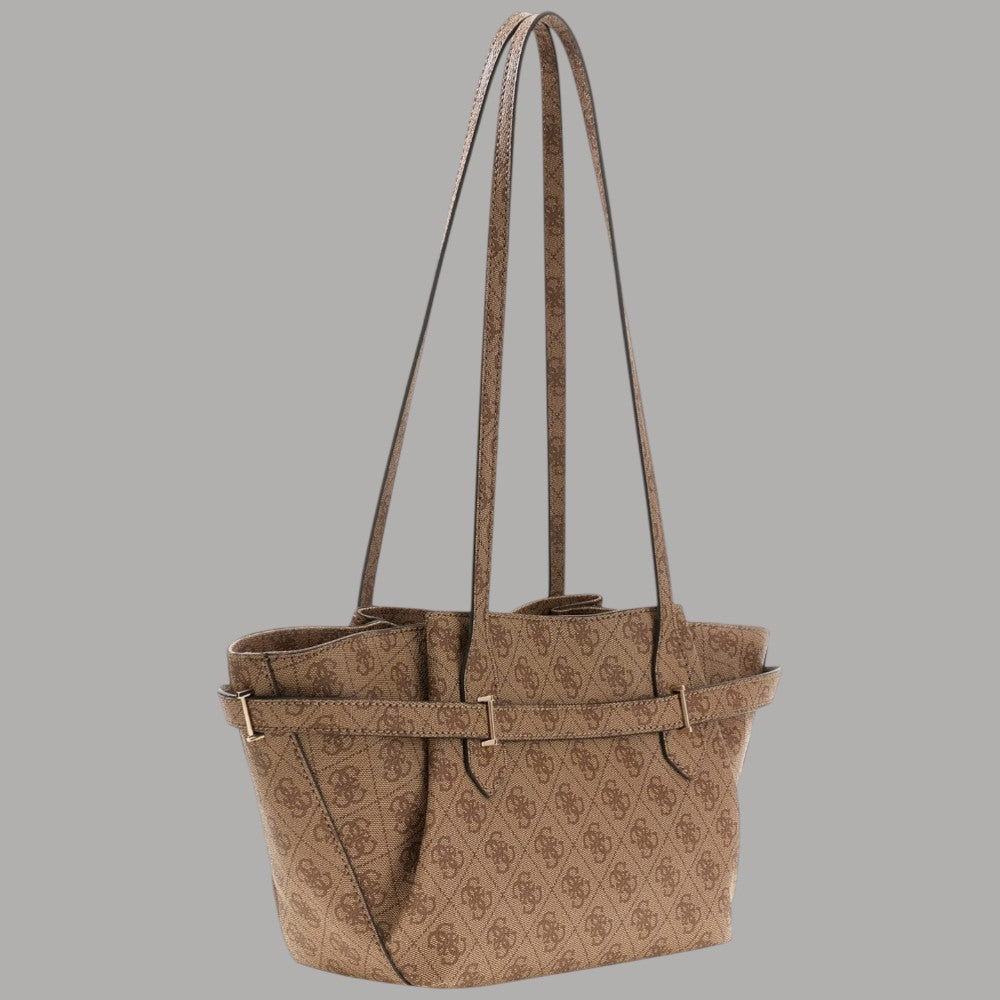 Guess borsa a spalla Yesba in similpelle con logo 4G e zip dorata - Prodotti di Classe