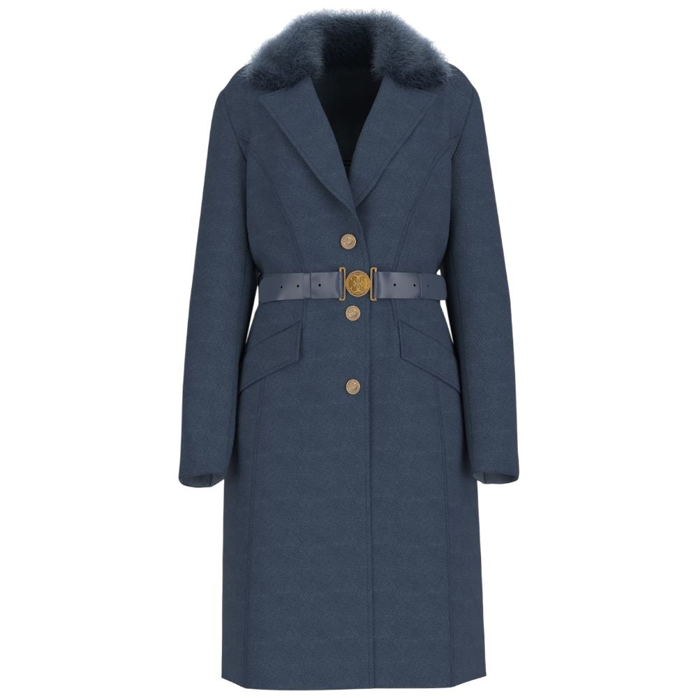 Guess cappotto blu con cintura NEW PATRICE W5BL25W2672G77G Cappotti Guess