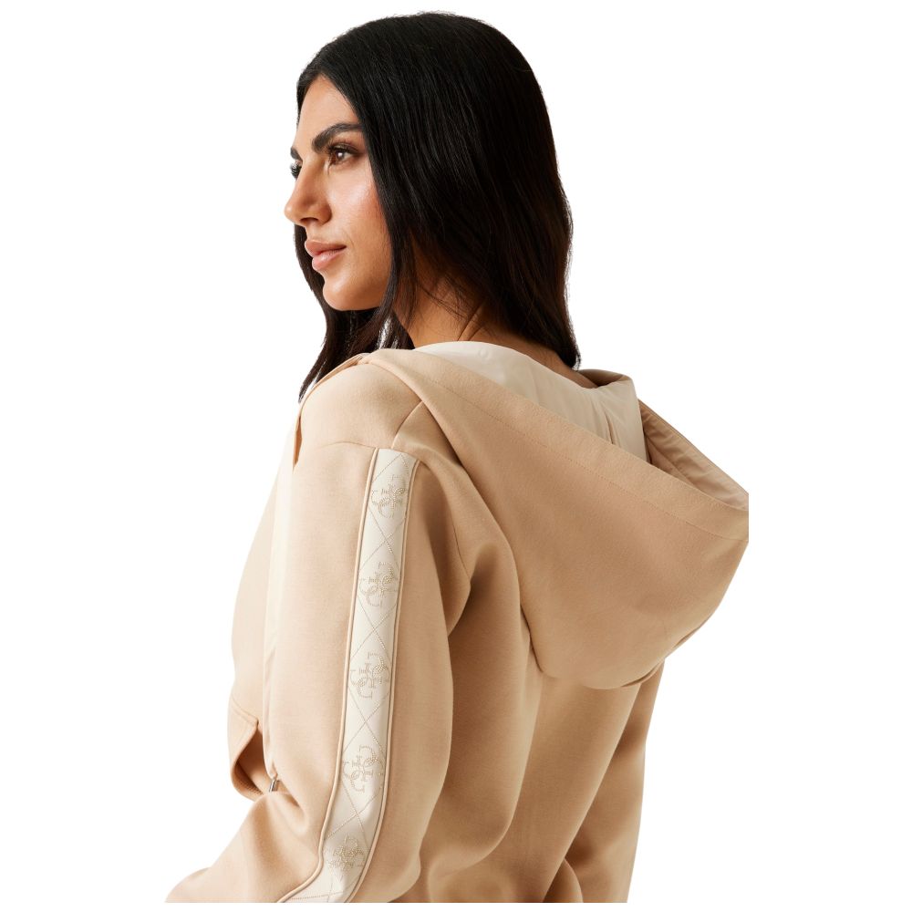 Guess felpa beige in scuba NEW HOODED W5YQ05 KBYE2 A11T Felpe Guess