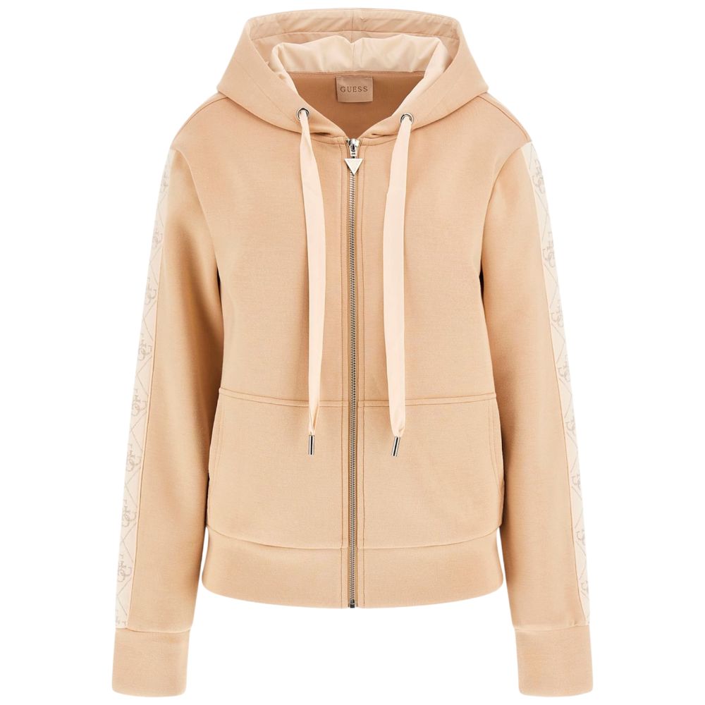 Guess felpa beige in scuba NEW HOODED W5YQ05 KBYE2 A11T Felpe Guess