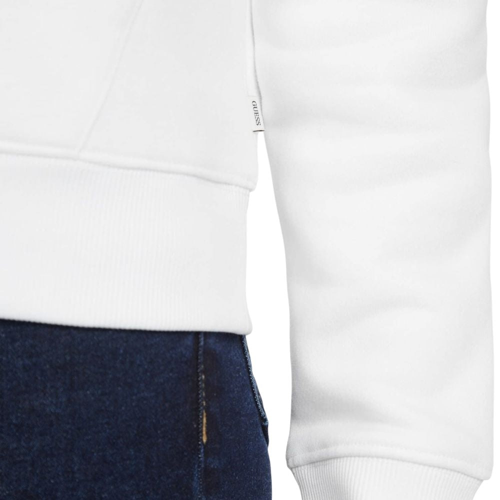 Guess felpa bianca cappuccio mini logo GJ W4YQ04 KC811 G011 Felpe Guess Jeans