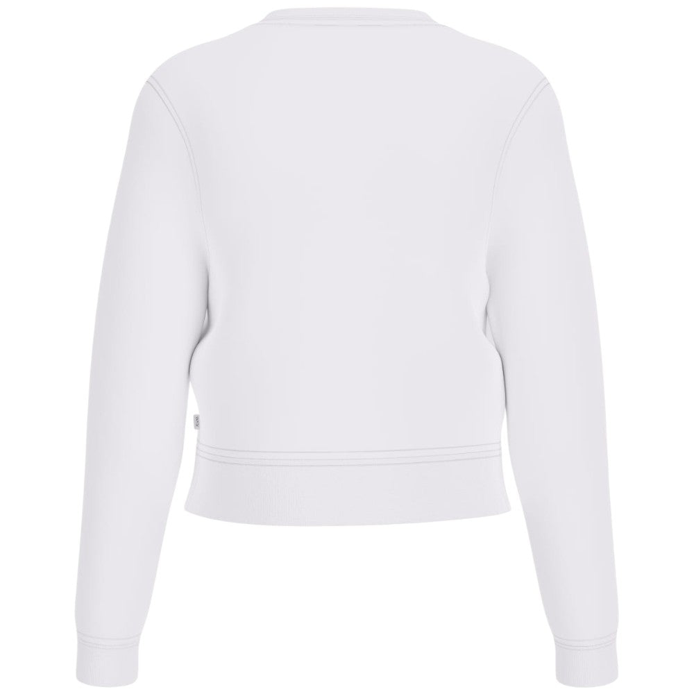 Guess felpa bianca cropped W5GQ20 K68I4 G011 Felpe Guess Jeans