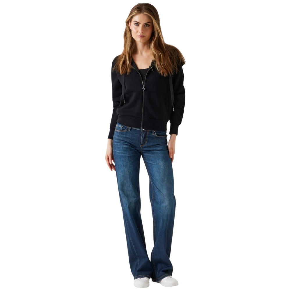 Guess felpa nera in scuba NEW HOODED W5YQ05 KBYE2 JBLK Felpe Guess