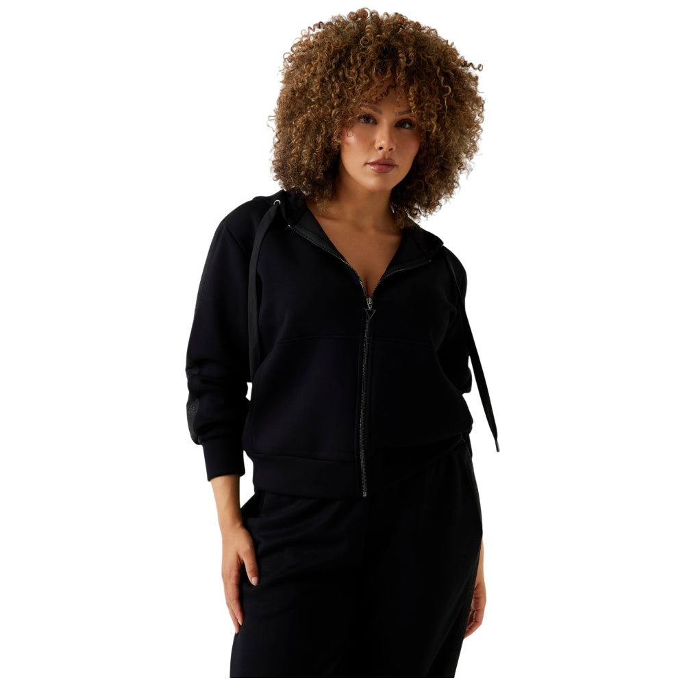 Guess felpa nera in scuba NEW HOODED W5YQ05 KBYE2 JBLK Felpe Guess