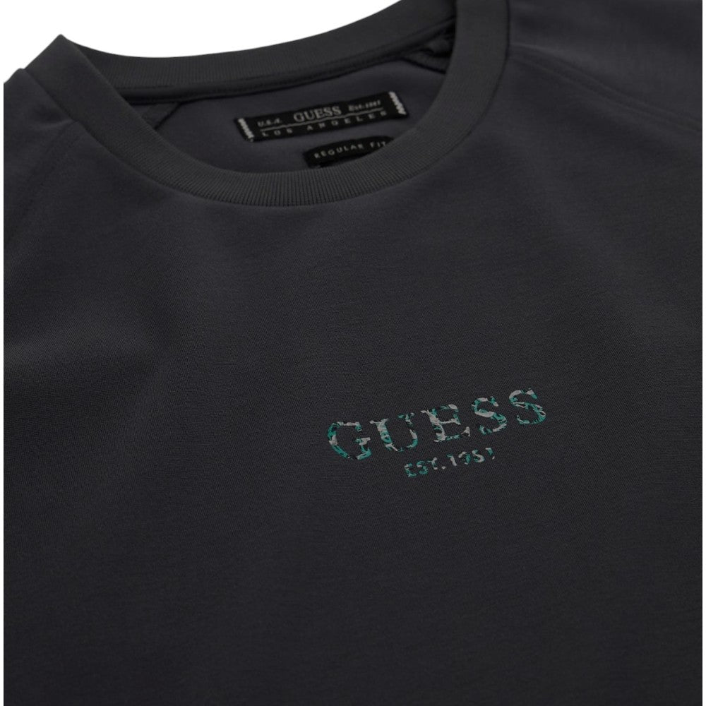 Guess felpa nera logo iridescent M4YQ14 KCBR2 Felpe Guess
