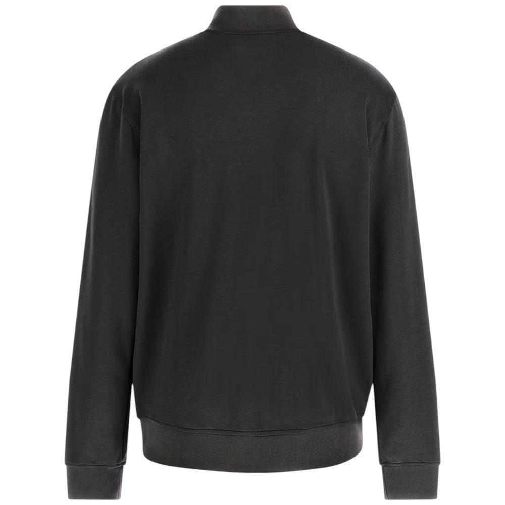 Guess felpa zip nera logo iridescent M4YQ15 KCBR2 Felpe Guess