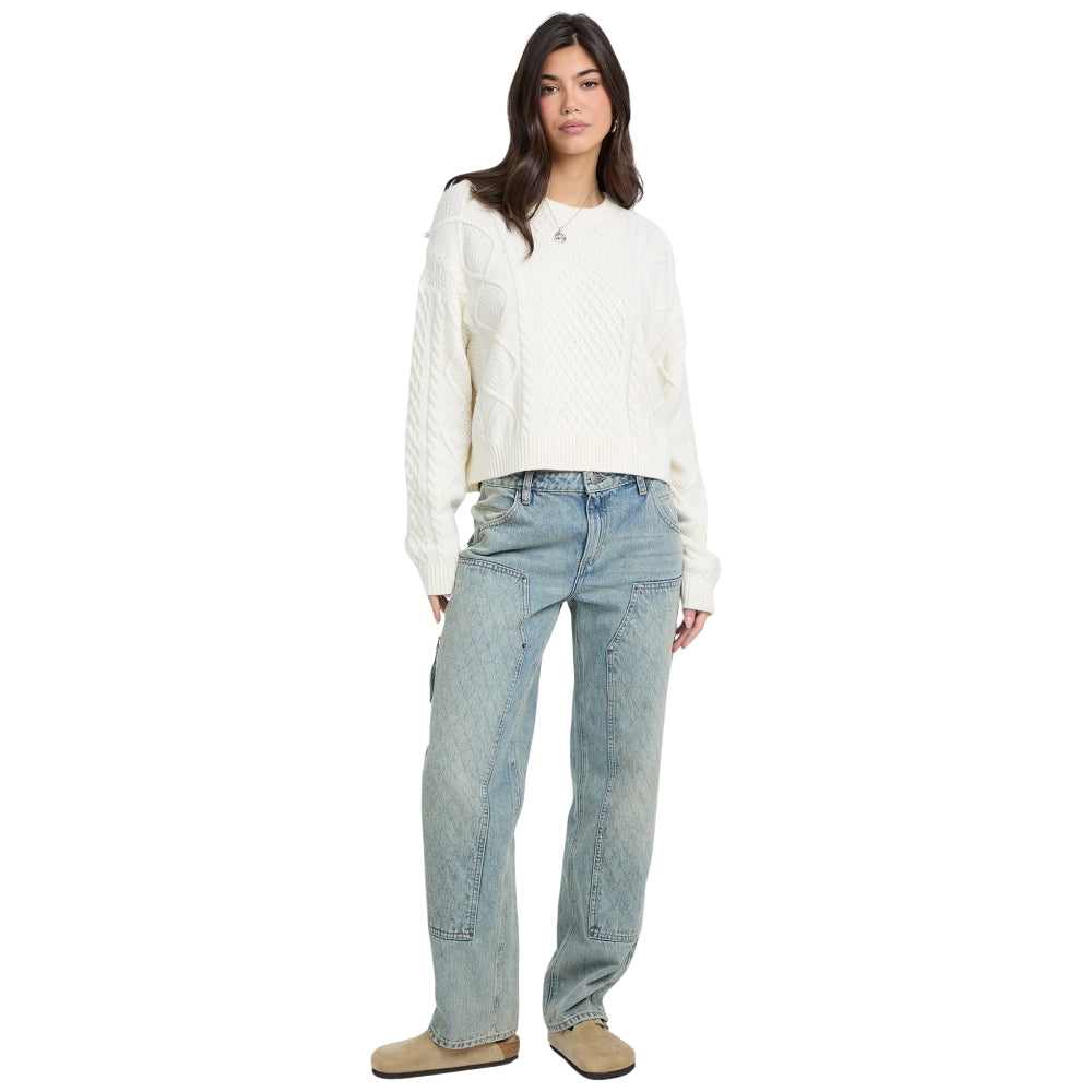 Guess maglione bianco a trecce GJ W5BR09 Z0561 G293 Maglieria Guess Jeans