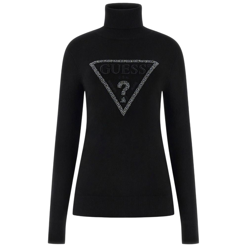 Guess maglione nero collo alto con triangolo MELANIE W5BR39Z2NQ2JBLK Maglieria Guess