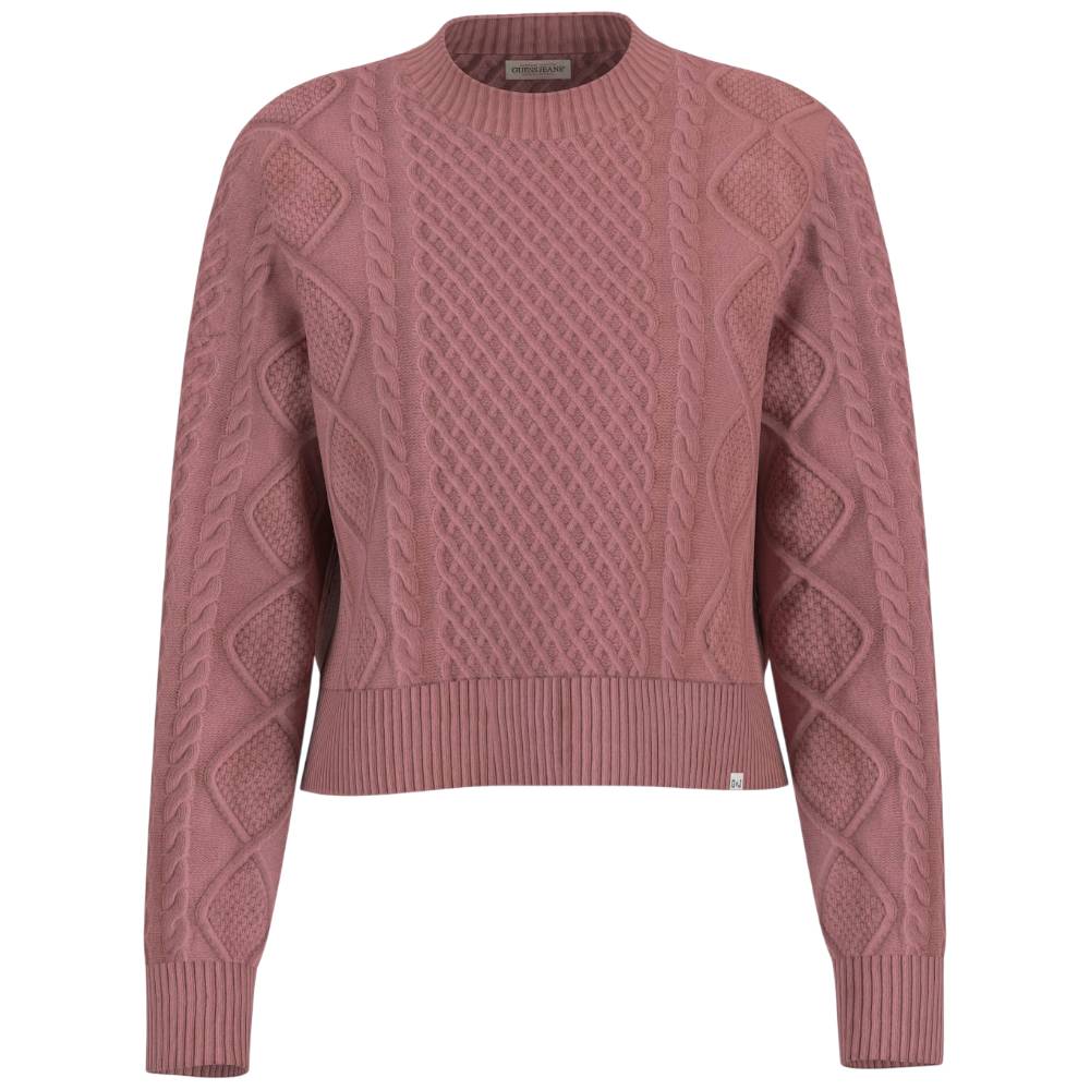 Guess maglione rosa a trecce GJ W5BR09 Z0561 G64T Maglieria Guess Jeans