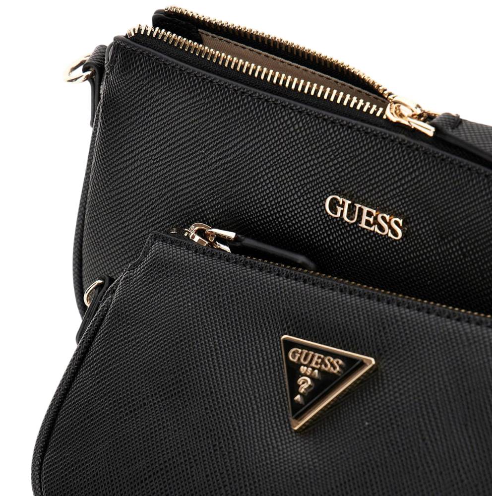 Guess mini tracolla nera in saffiano NOELLE II HWZG9672710BLA Borse Guess