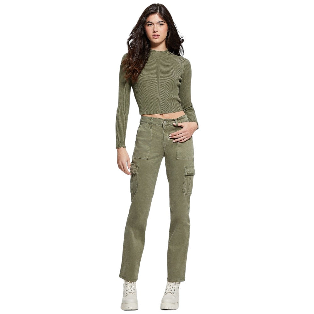 Guess pantalone cargo verde Sexy Kori W4RB59 W93CL Pantaloni Guess