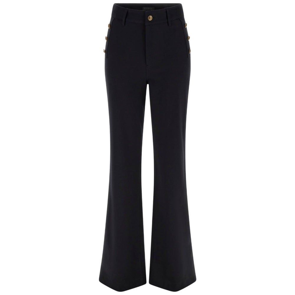 Guess pantalone flare nero CHRISSY W5BB16KCMU2JBLK Pantaloni Guess